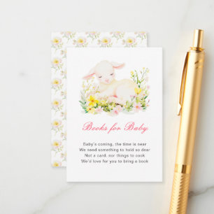Spring Lamb Baby Shower Enclosure Card