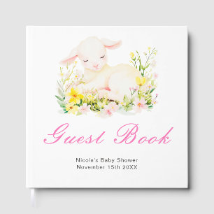 Spring Lamb Baby Shower Guest Book
