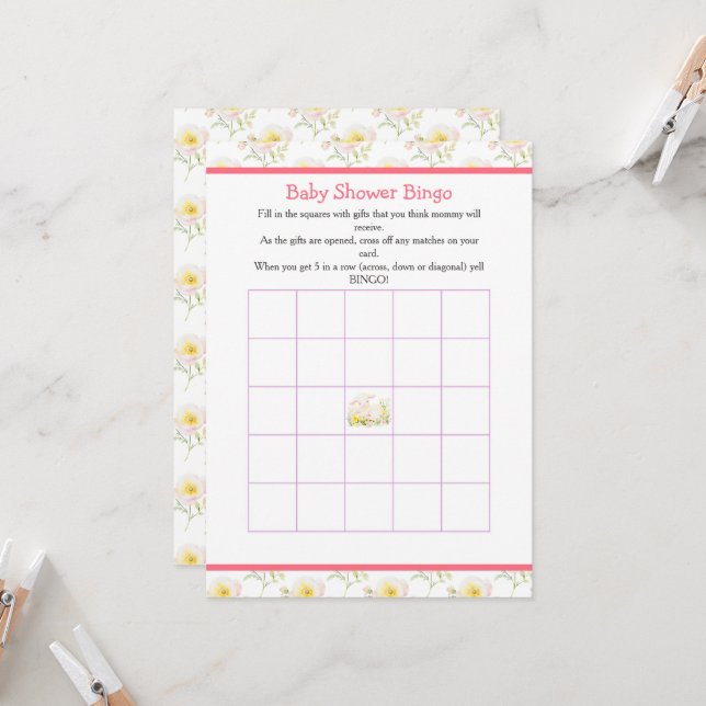 Spring Lamb Baby Shower Invitation (Front/Back In Situ)