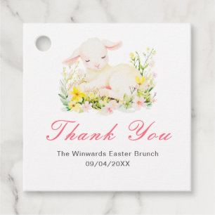 Spring Lamb Easter Brunch Favour Tags