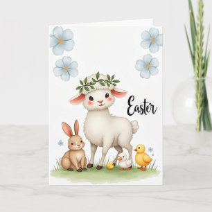 Spring Lamb Friends Festive Card