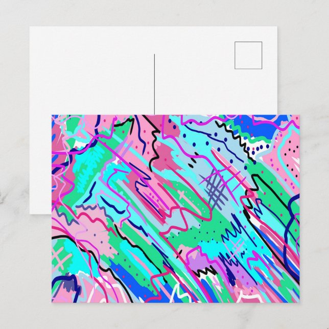 Spring Landscape Abstract Art Postcard (Front/Back)