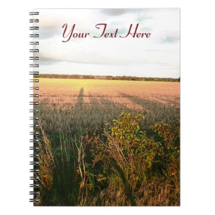 spring landscape fields countryside photo art notebook