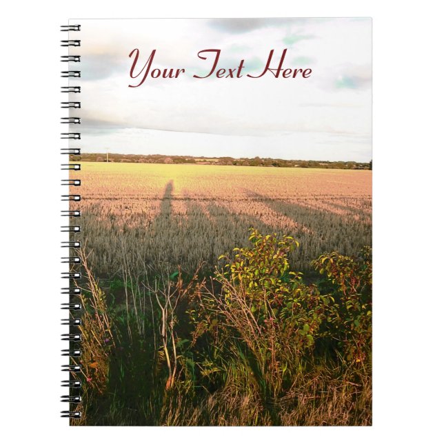spring landscape fields countryside photo art notebook (Front)