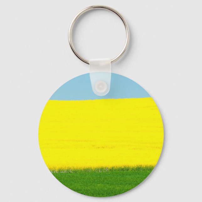 Spring Landscape Meadow Key Ring (Front)