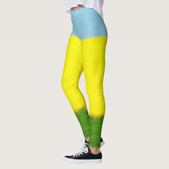 Spring Landscape Meadow Leggings (Left)