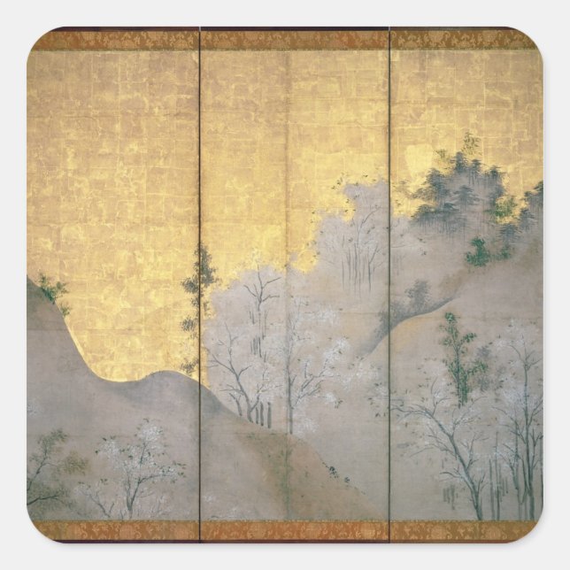 Spring Landscape Square Sticker (Front)