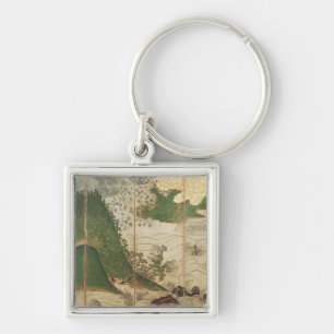 Spring Landscape with Sun Key Ring