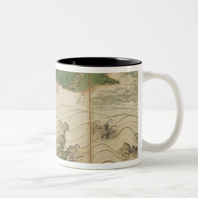 Spring Landscape with Sun Two-Tone Coffee Mug (Right)