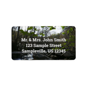 Spring Leaves at the Little Pigeon River Label