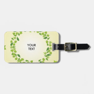 Spring leaves luggage tag