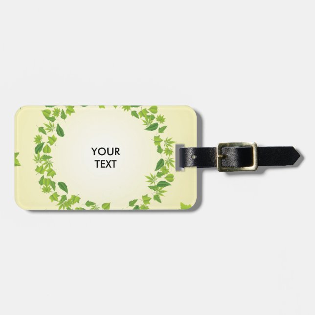 Spring leaves luggage tag (Front Horizontal)