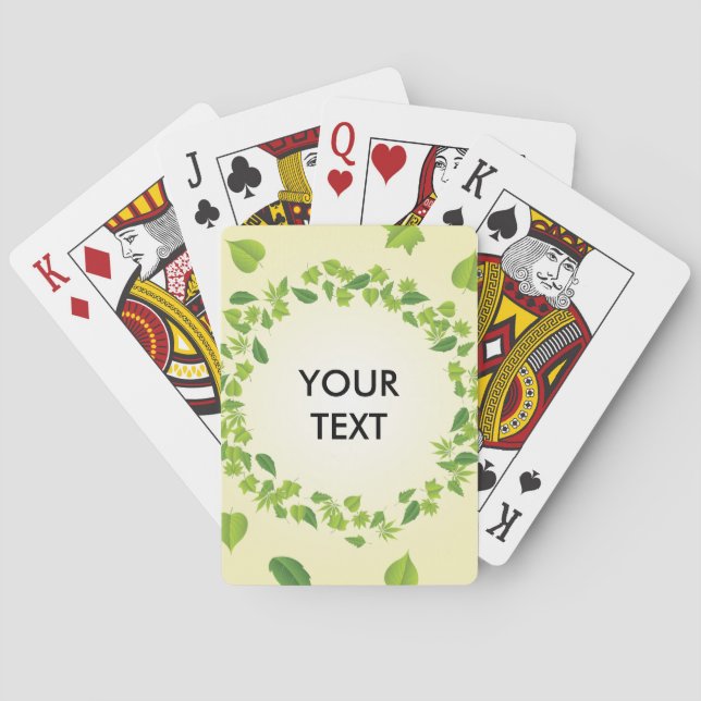 Spring leaves playing cards (Back)