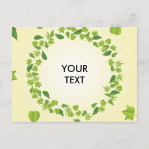 Spring leaves postcard