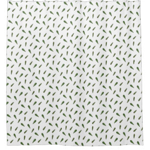 Spring leaves, watercolor pattern Curtains