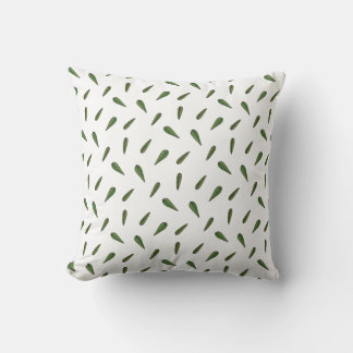 Spring leaves, watercolor pattern cushion