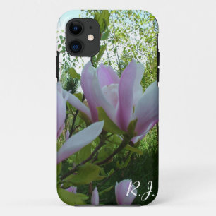 spring light purple magnolia flowers iPhone 11 case