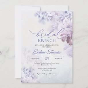 Spring lilac dusty purple bluen pink Bridal brunch Invitation