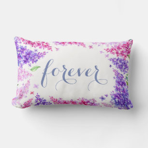 Spring Lilac Flower Blossom-Floral Wedding Forever Lumbar Cushion