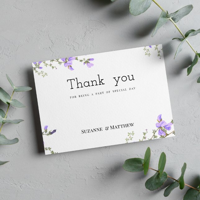 Spring lilac green wildflower garden Thank You  Invitation (Spring lilac green wildflower garden Thank You )