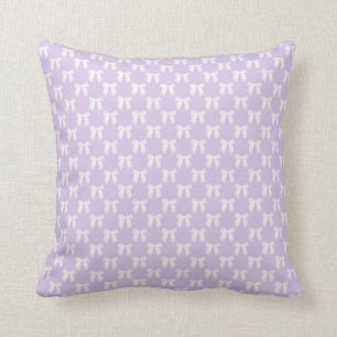 Spring Lilac Pastel With White Bows Cushion