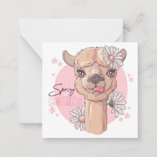 Spring Llama Card