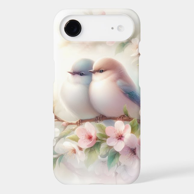 Spring Love Birds Cherry Blossom Floral (Back)