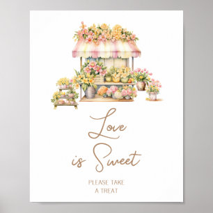 Spring Love In Bloom Bridal Shower Love is Sweet Poster