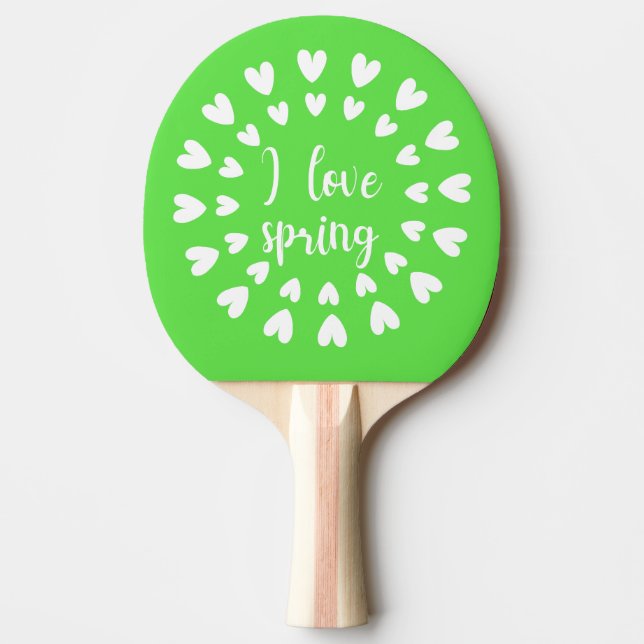 Spring Love, Little Hearts Ping Pong Paddle (Front)