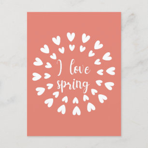 Spring Love, Little Hearts Postcard