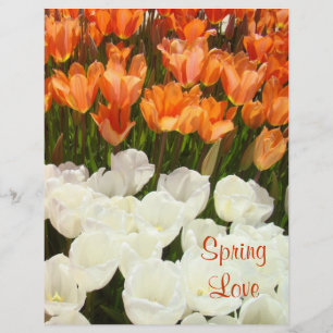 Spring Love Scrapbook Paper Tulip Flowers