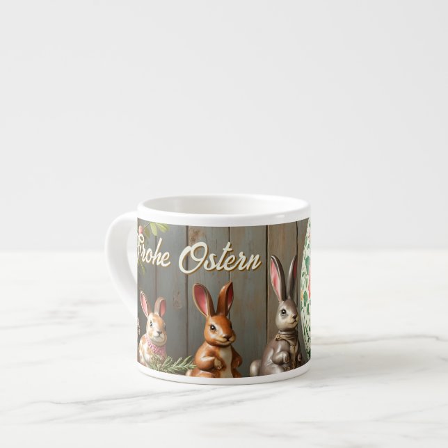 Spring Magic with Blossoms and Bunny Happiness Espresso Cup (Front Left)