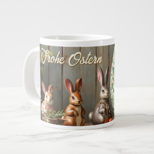 Spring Magic with Blossoms and Bunny Happiness Large Coffee Mug