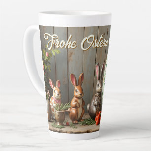 Spring Magic with Blossoms and Bunny Happiness Latte Mug