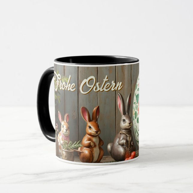 Spring Magic with Blossoms and Bunny Happiness Mug (Front Left)