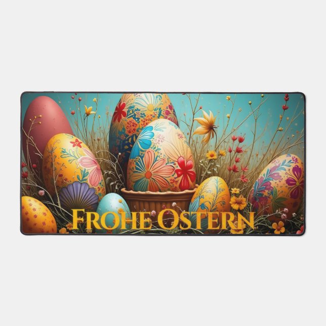 Spring Magic with Easter Eggs Desk Mat (Front)
