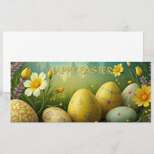 Spring Magic with Easter Eggs in a Sea of Flowers