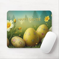 Spring Magic with Easter Eggs in a Sea of Flowers