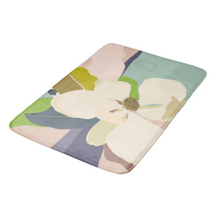 Spring Magnolia Colour Blocks Florist Bath Mat