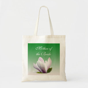 spring magnolia flower mother of the bride tote bag