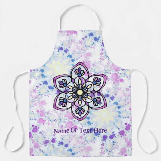 Spring Mandala All-Over Print Apron (Front)