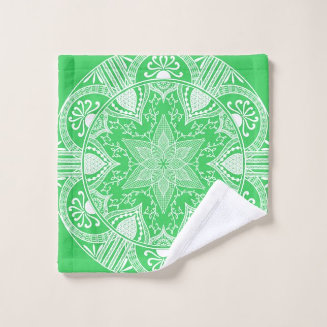 Spring Mandala Bath Towel Set (Wash Cloth)