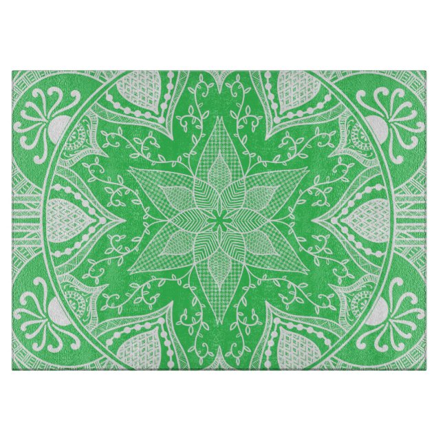 Spring Mandala Cutting Board (Front)
