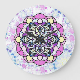 Spring Mandala Wall Clock