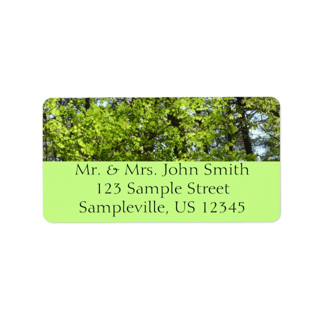 Spring Maple Leaves Label (Front)