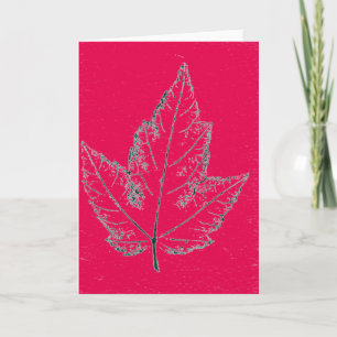 "Spring Maple on Hot Pink" Country Greeting Card