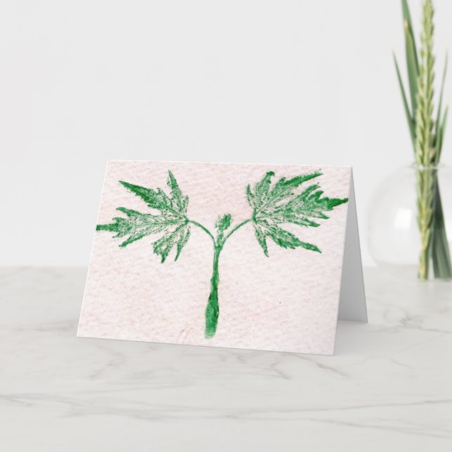 "Spring Maple" Tiled Country Greeting Card (Front)