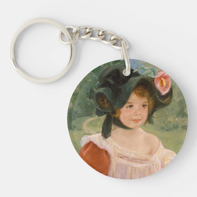 Spring: Margot Standing in a Garden | 1900 Key Ring (Front)