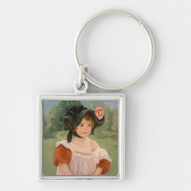 Spring: Margot Standing in a Garden | 1900 Key Ring (Front)
