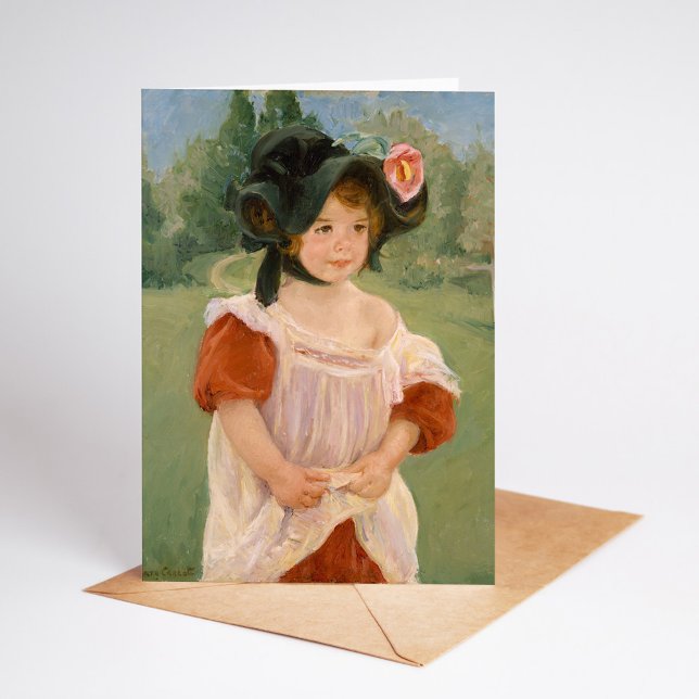 Spring: Margot Standing in a Garden | Mary Cassatt Card (Creator Uploaded)